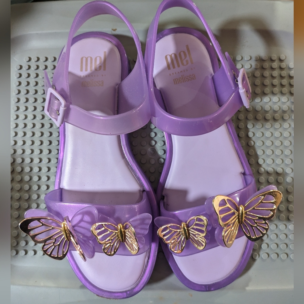 Mel dreamed by Melissa jelly sandals purple size 3 youth girls